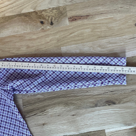 Vtg Womens Purple Diamond Textured Polyester Shirt 1960s NWT sz 12 - Picture 8 of 8